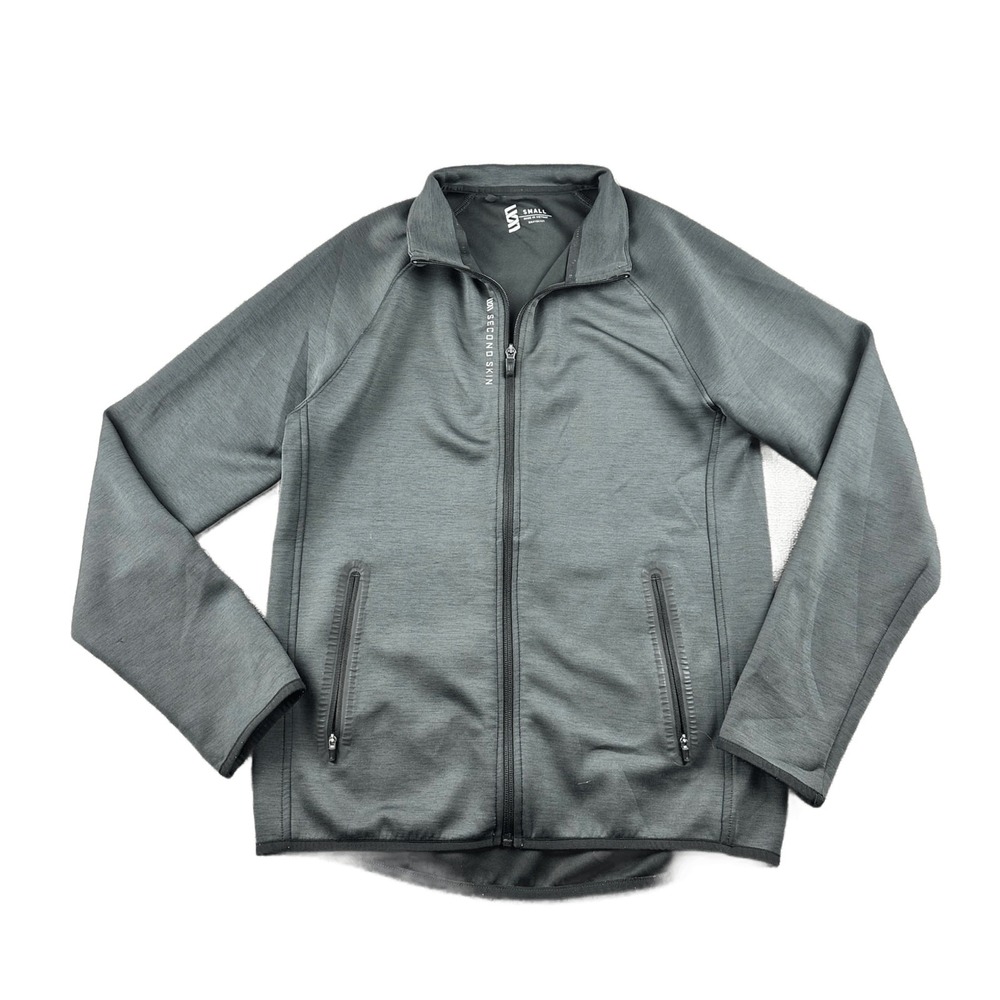 Second Skin Jacket Men S Gray Athletic Full Zip Activewear‎ Urban Sporty Running